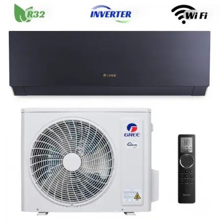 Кондиционер настенный Gree-12: Clivia Inverter R32 GWH12AUCXB-K6DNA1A (без соединительной инсталляции, Wi-Fi)