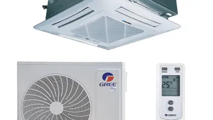 Кондиционер кассетный GREE-42 Inverter R32: GUD125T1/B-S/GUD125W1/NhB-S (без соединительной инсталляции)